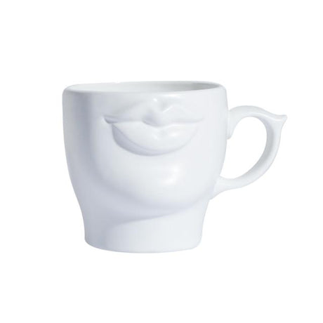 Lips White Ceramic Cup
