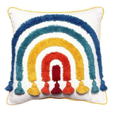 Rainbow Embroidered Cushion Cover
