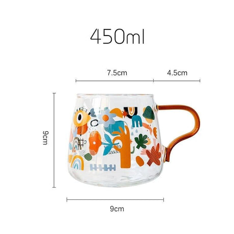 Abstract Art Glass Coffee Mug