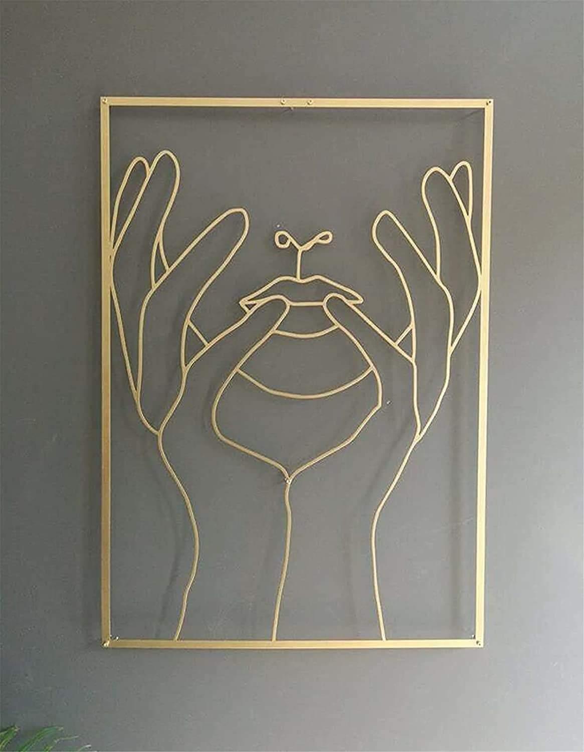 Abstract Single Line Metal Wall Art