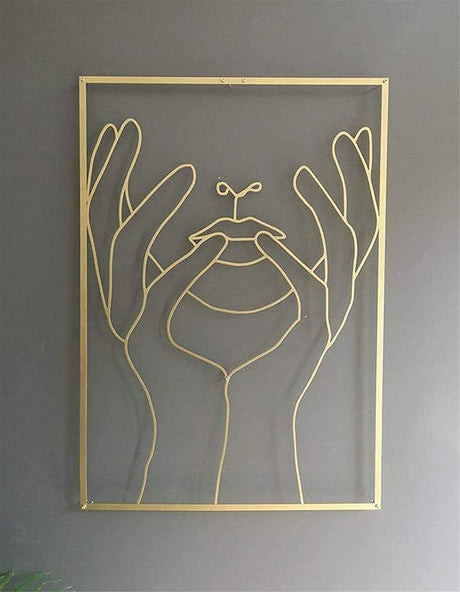 Abstract Single Line Metal Wall Art