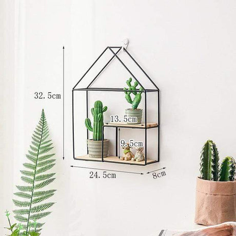 Geometric Hanging Wall Shelves