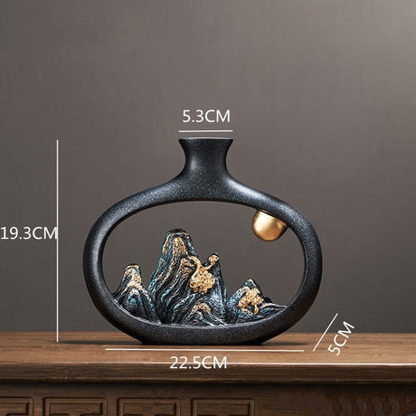 Mountains Feng Shui Wealth Vase