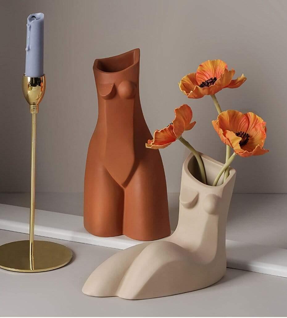 Abstract Body Art Sculpture Vase