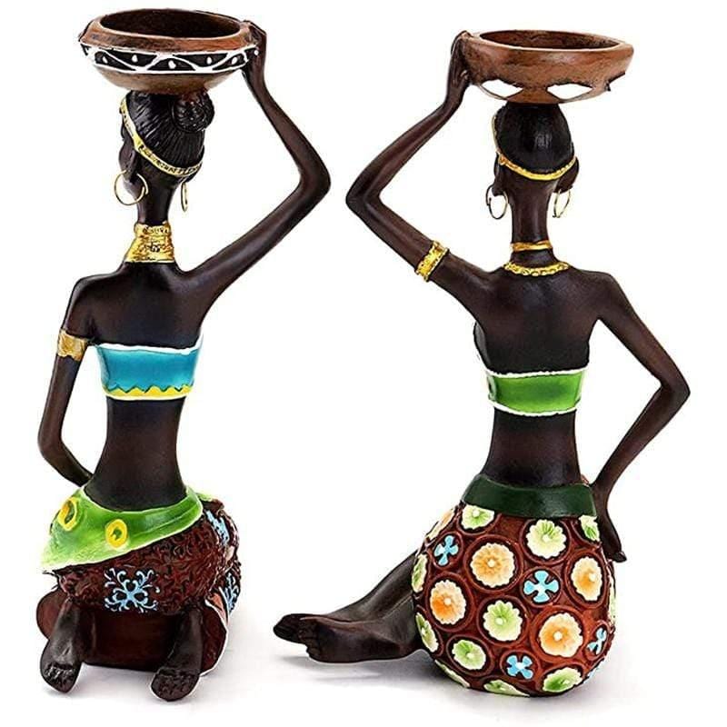 African Woman Candle Holder