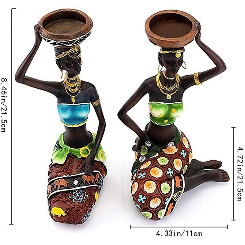 African Woman Candle Holder