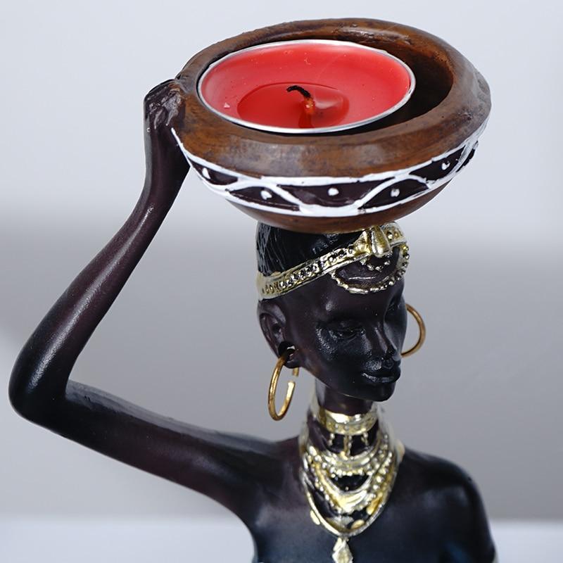 African Woman Candle Holder