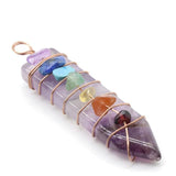 7 Chakra Sword Point Pendant