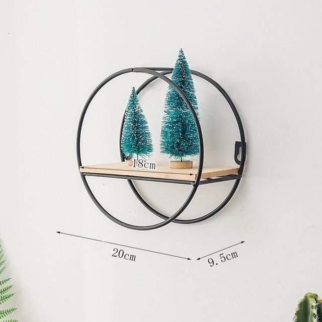 Geometric Hanging Wall Shelves