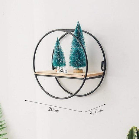 Geometric Hanging Wall Shelves