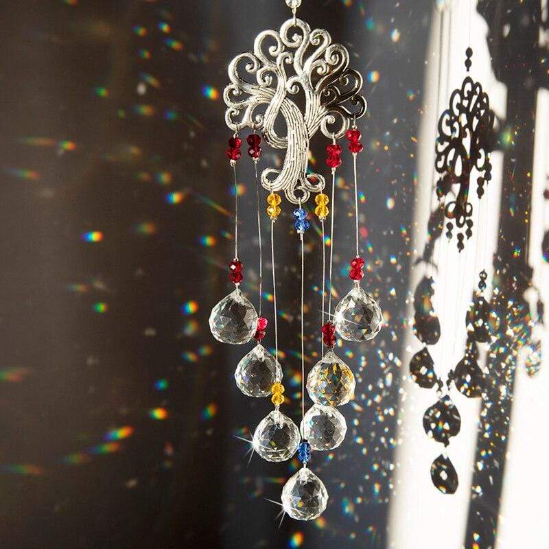 Tree Of Life Hanging Crystal Suncatcher