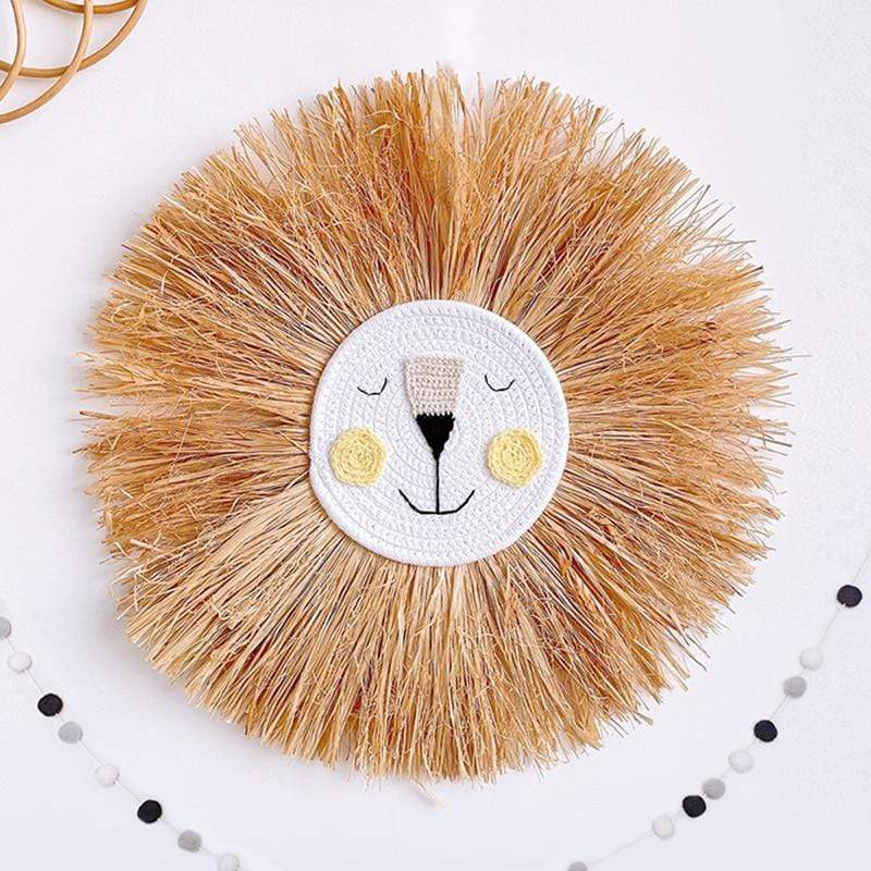 Cute Lion Head Wall Hanging