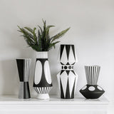 Black And White Irregular Vase