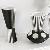 Black And White Irregular Vase