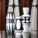 Black And White Irregular Vase