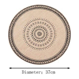 Mandala Embroidery Round Mat
