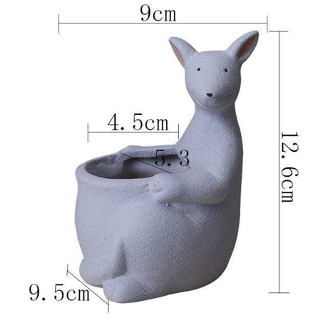 Kangaroo Ceramic Flower Pot