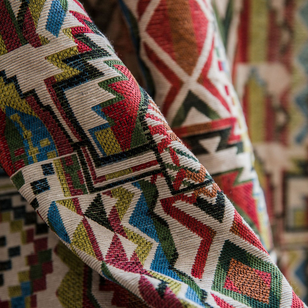 Boho Geometric Tasseled Curtains
