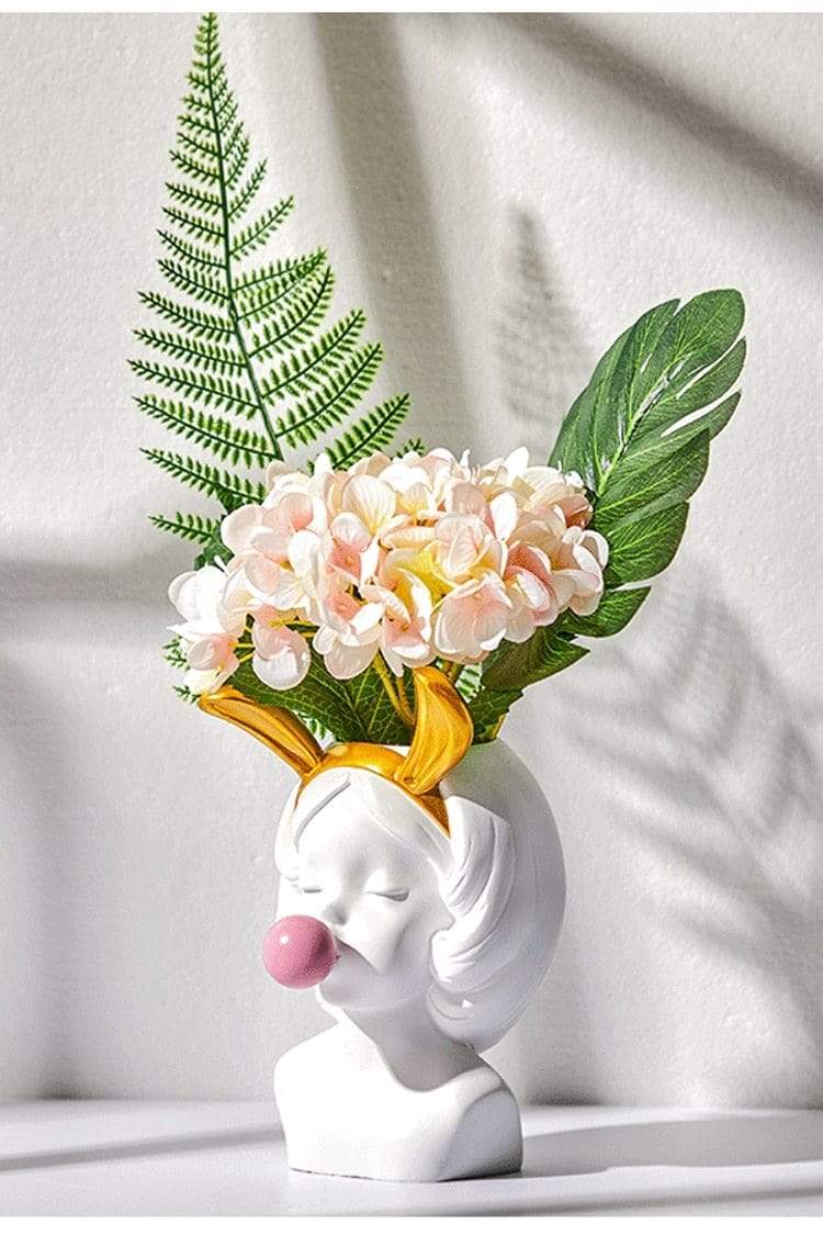 Bubblegum Girl Flower Vase