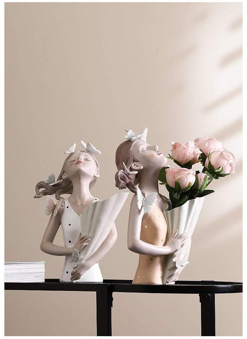 Butterfly Figurine Vase