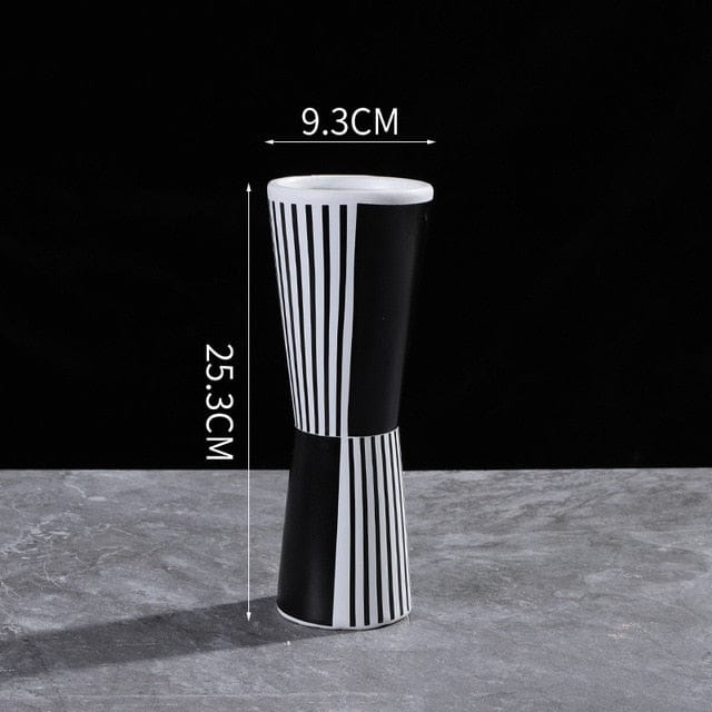 Black And White Irregular Vase