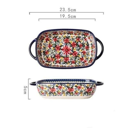 Retro Floral Ceramic Tableware