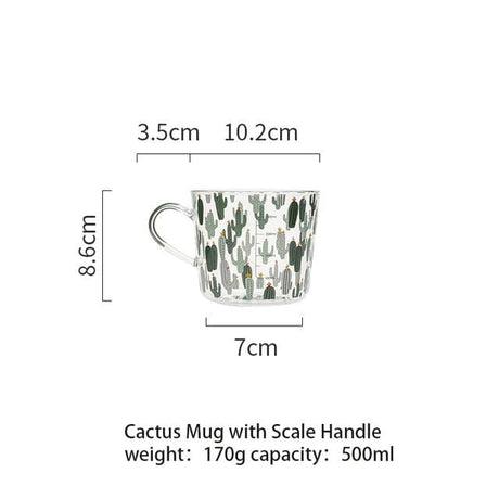 Fruits & Cactus Glass Mug