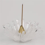 Clear Quartz Lotus-Shaped Incense Holder