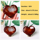 Natural Carnelian Stone Heart Carving