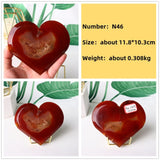 Natural Carnelian Stone Heart Carving