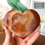 Natural Carnelian Stone Heart Carving