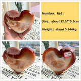 Natural Carnelian Stone Heart Carving