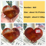 Natural Carnelian Stone Heart Carving