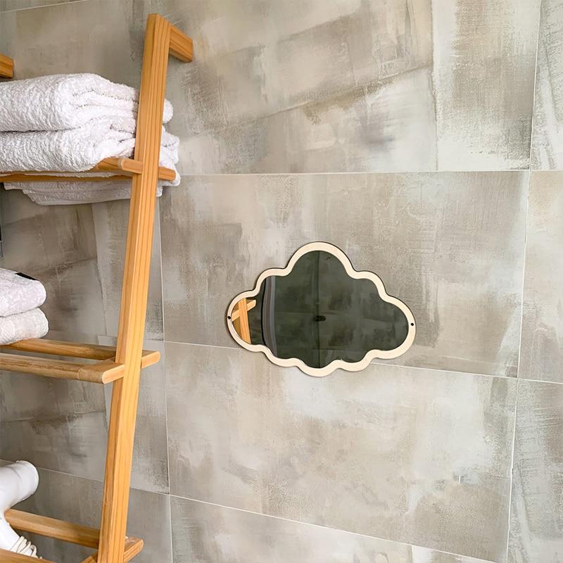 Wooden Cloud Mirror