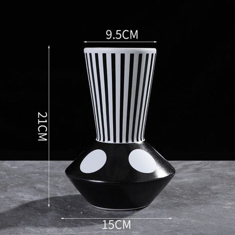 Black And White Irregular Vase