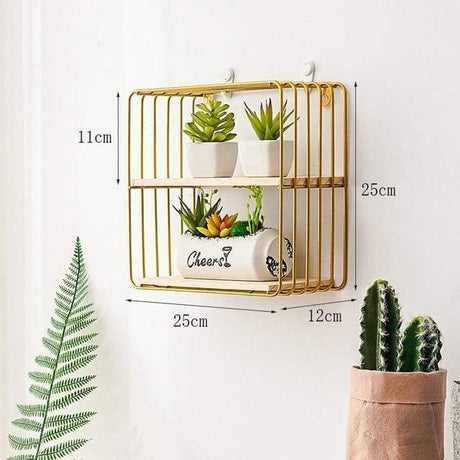 Geometric Hanging Wall Shelves