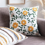 Embroidery Floral Garden Cushion Cover