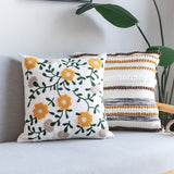 Embroidery Floral Garden Cushion Cover