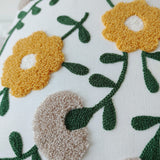 Embroidery Floral Garden Cushion Cover