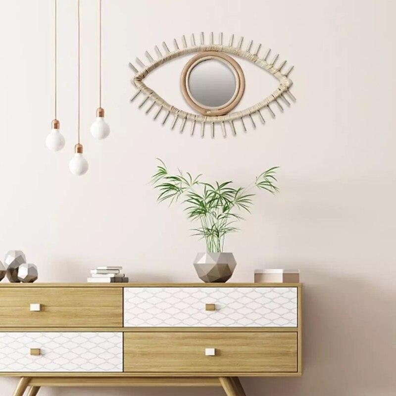 Eye Rattan Mirror