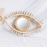 Eye Rattan Mirror