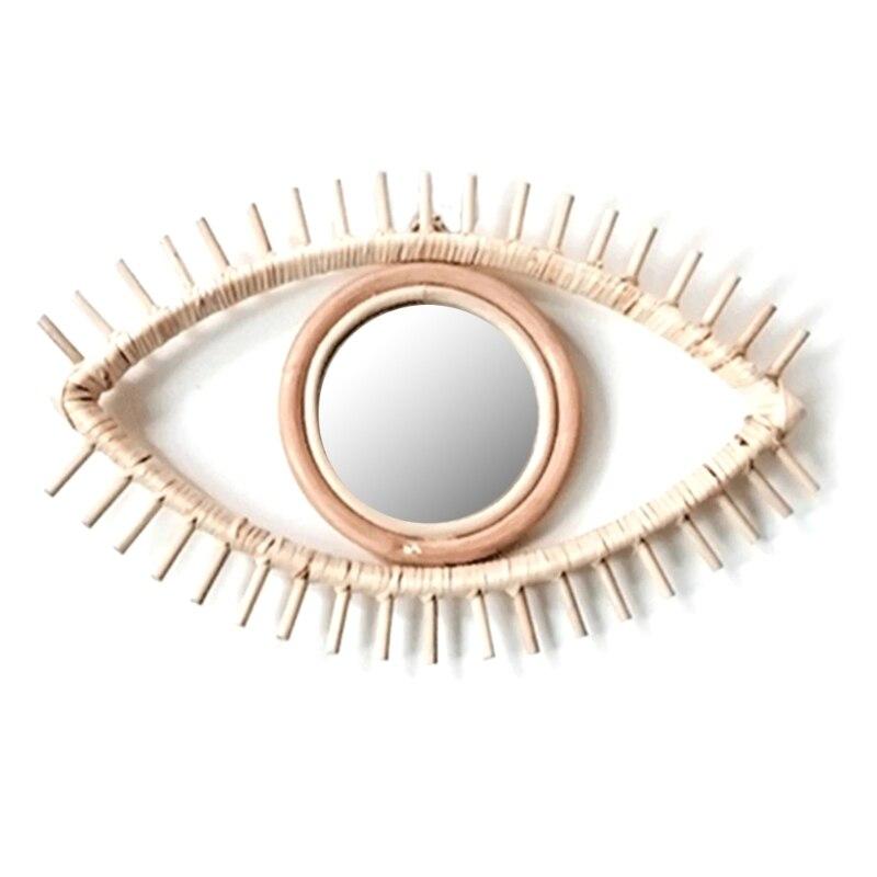 Eye Rattan Mirror