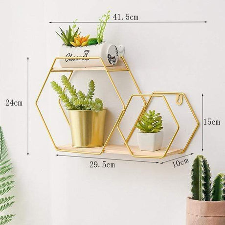 Geometric Hanging Wall Shelves