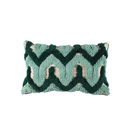 Handmade Green Tufted Pillow Cover