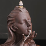 Female Face Backflow Incense Burner
