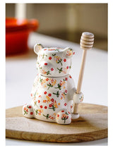 Floral Bear Honey Jar
