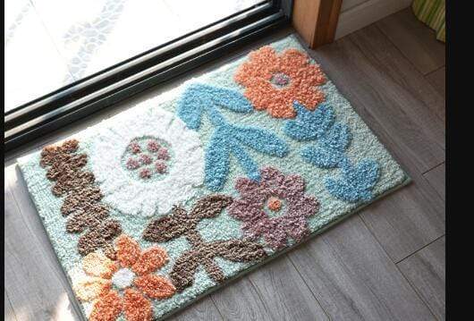 Floral Pattern Bath Mat