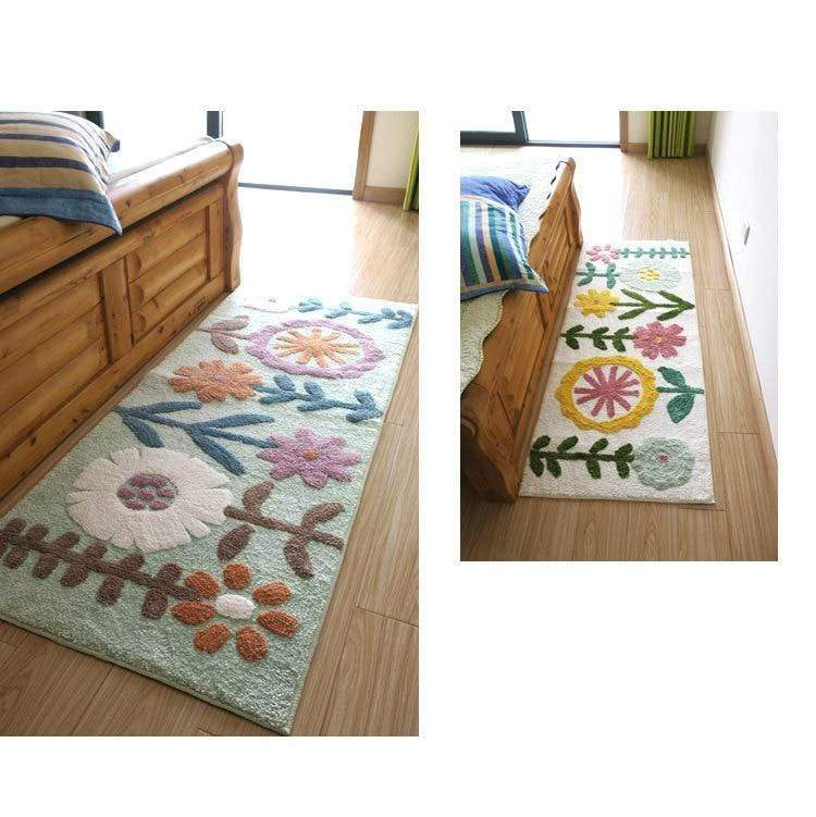 Floral Pattern Bath Mat