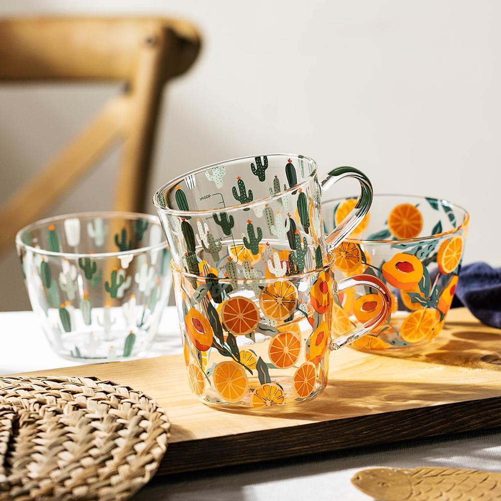 Fruits & Cactus Glass Mug