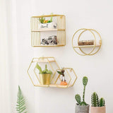 Geometric Hanging Wall Shelves